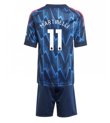 Arsenal Gabriel Martinelli #11 Segunda Equipación Niños 2025-26 Manga Corta (+ Pantalones cortos)